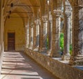 Sorrento, church cloister of St. Francis. Royalty Free Stock Photo