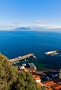 Sorrento city, Gulf of Naples and Mount Vesuvius, Italy Royalty Free Stock Photo