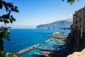 Sorrento, Italy - August 15th, 2023. Coastline view of Sorrento beaches