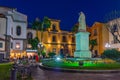 Sorrento, Italy, May 21, 2022: Night view of Piazza Sant'Antonin Royalty Free Stock Photo