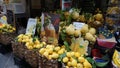 Sorrento, Italy - May 23, 2023: The tourist shop that sells citrus based goods and souvenirs such as the Limoncello