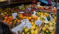 Sorrento, Italy - May 23, 2023: The tourist shop that sells citrus based goods and souvenirs such as the Limoncello