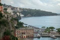 View of the port of the tourist city of Sorrento on a morning in November 2023