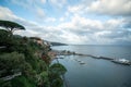 View of the port of the tourist city of Sorrento on a morning in November 2023