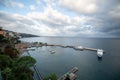 View of the port of the tourist city of Sorrento on a morning in November 2023