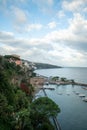 View of the port of the tourist city of Sorrento on a morning in November 2023