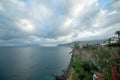 View of the port of the tourist city of Sorrento on a morning in November 2023