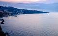 Sorrento sunset panorama, Mediterranean sea. Italy