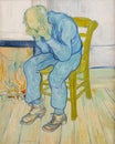 Sorrowing old man, painting by famous Dutch painter Vincent Van Gogh