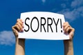 Sorry, apologise concept Royalty Free Stock Photo