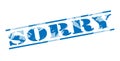 Sorry blue stamp Royalty Free Stock Photo
