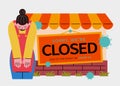 Sorry we are close sign for stores Royalty Free Stock Photo