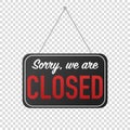 sorry we are closed sign door posting