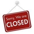 Sorry We are Closed Sign Royalty Free Stock Photo