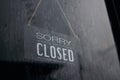Sorry, we are closing the banner. Grunge picture hanging on a rainy day Royalty Free Stock Photo