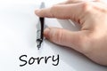 Sorry Concept Royalty Free Stock Photo