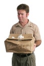 Sorry Delivery Man Royalty Free Stock Photo