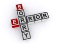 Sorry error word block on white Royalty Free Stock Photo