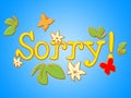 Sorry Message Means Correspondence Communicate And Correspond Royalty Free Stock Photo