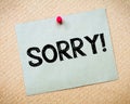 Sorry Message Royalty Free Stock Photo