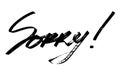 Sorry - Modern calligraphy