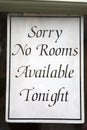 Sorry No Rooms Available Tonight