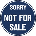 sign not for sale Royalty Free Stock Photo