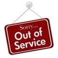 Sorry Out of Service Sign Royalty Free Stock Photo