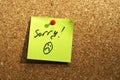 Sorry post it Royalty Free Stock Photo