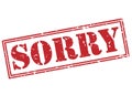 Sorry red stamp Royalty Free Stock Photo