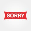 Sorry sign 2 Royalty Free Stock Photo
