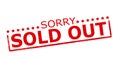 Sorry sold out Royalty Free Stock Photo