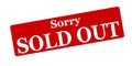 Sorry sold out Royalty Free Stock Photo