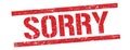 SORRY text on red vintage lines stamp Royalty Free Stock Photo
