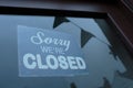 Sorry Were Closed Sign Royalty Free Stock Photo