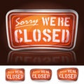 Sorry Were Closed Sign Royalty Free Stock Photo