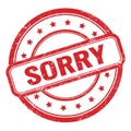 SORRY word on red stamp sign Royalty Free Stock Photo