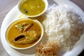 Lunch Served With Hilsa Fish Royalty Free Stock Photo