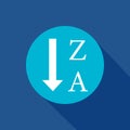 Sort by alphabetic vector icon symbol