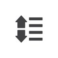 Sort down and up arrows vector icon