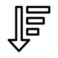 Sort icon design in filled and outlined style