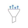 Sort vector color line icon