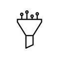 Sort vector thin lone icon