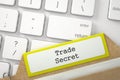 Sort Index Card with Trade Secret. 3D. Royalty Free Stock Photo