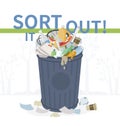 Sort it out - flat design style illustration Royalty Free Stock Photo