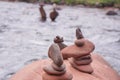 Sort the rocks in the river,wth blur background Royalty Free Stock Photo