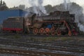 Old Soviet steam locomotive L-3108 on the Sortavala station