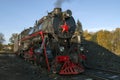 Soviet mainline cargo steam locomotive of series `L` Lebedyanka Royalty Free Stock Photo