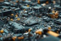 Sorted E-Waste Components Close-Up Royalty Free Stock Photo