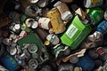 a sorted pile of recyclables ready for recycling